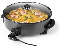 Swiss Haus® PP42 Elektrische Hapjespan met Deksel - XXL Ø42cm – 1500W Partypan – PFAS Vrij…