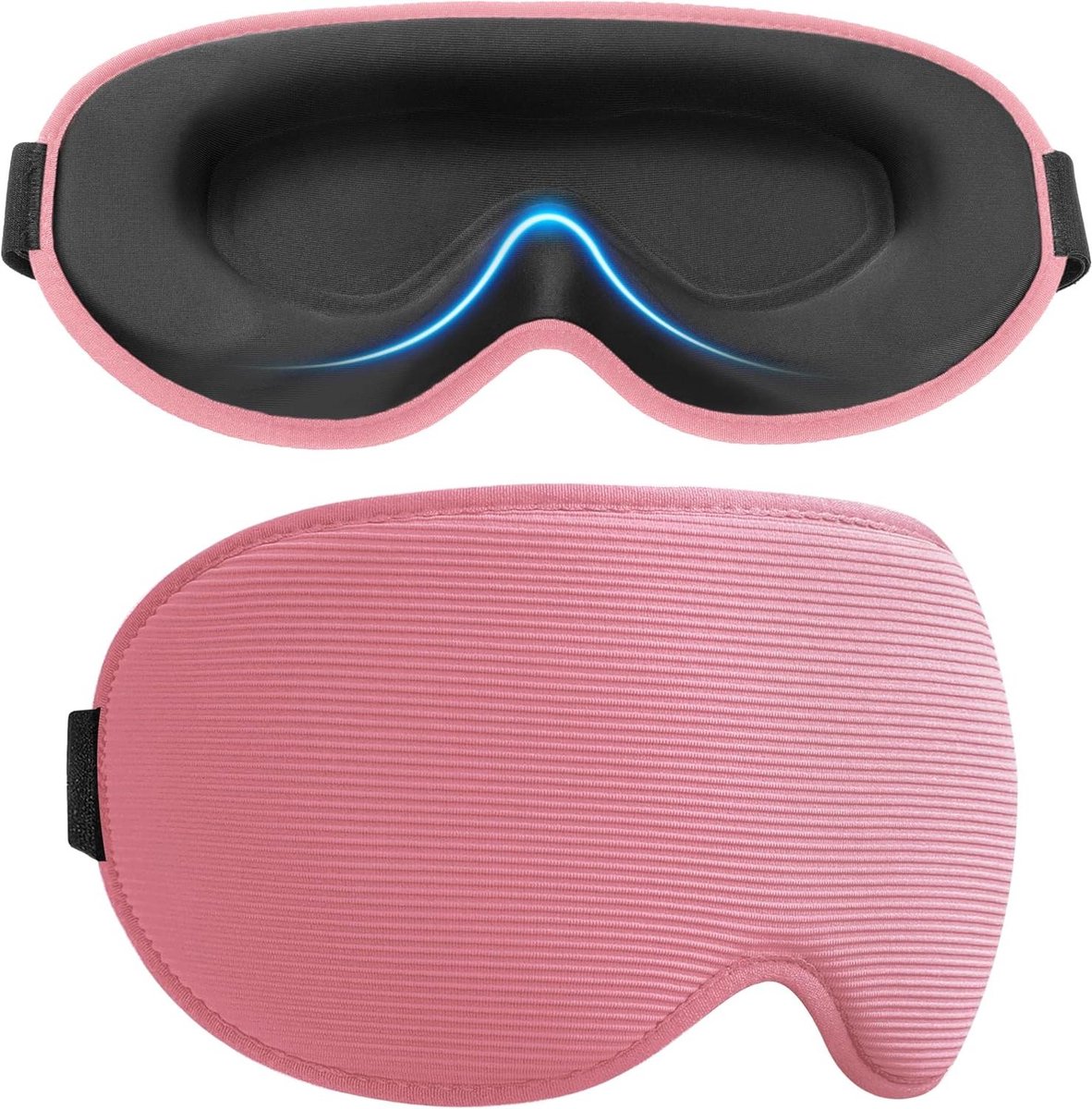 Slaapmasker - Oogmasker - Volledige Duisternis - 3D Diepe Oogkassen - Verstelbaar - Roze
