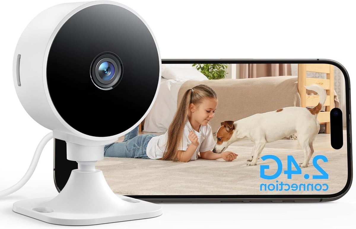 Binnencamera Nachtzicht - Wifi Camera - Huis Bewaken - Bewegingsdetectie Geluid - 1080p HD - Wit