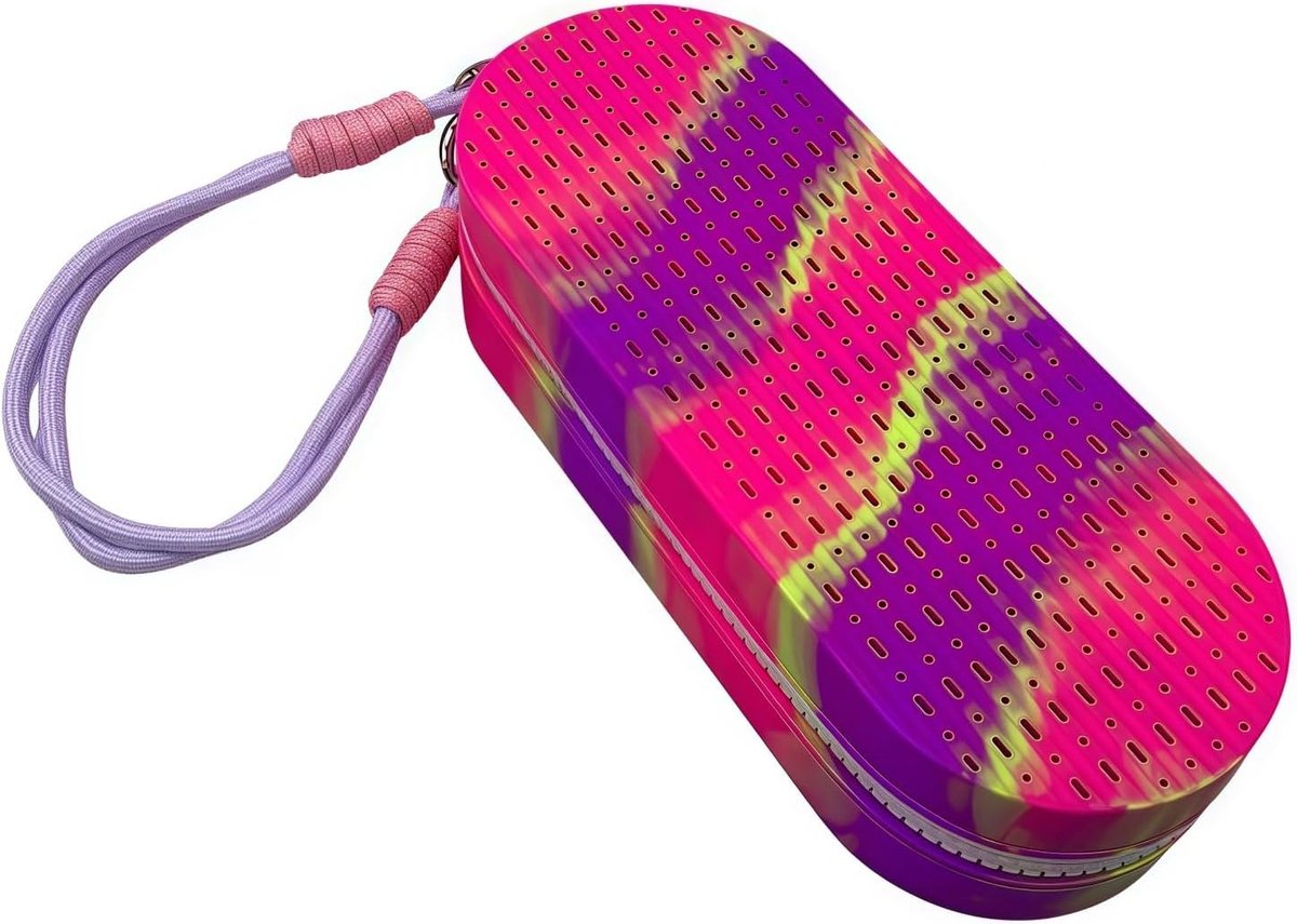 Siliconen brillenkoker voor zwembrillen met drainagegaten - Schokbestendig en ruim - Ideale opbergtas voor zwembad en reizen met accessoires