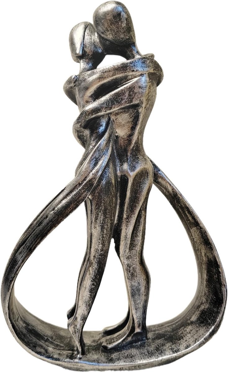 Moderne Abstracte Beeldhouwwerk van Koppel, Decoratieve Figuren voor Woonkamer en Kantoor, Unieke Cadeau Ideeën in Polyresin