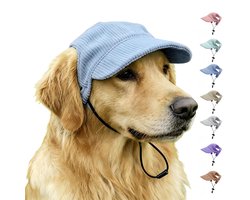 Honkbalpet met oorgaten voor huisdieren, meerkleurige hondenpet en kattenhoed, hondenzonnehoed voor zomer en herfst, hondenpet en honkbalpet-XL