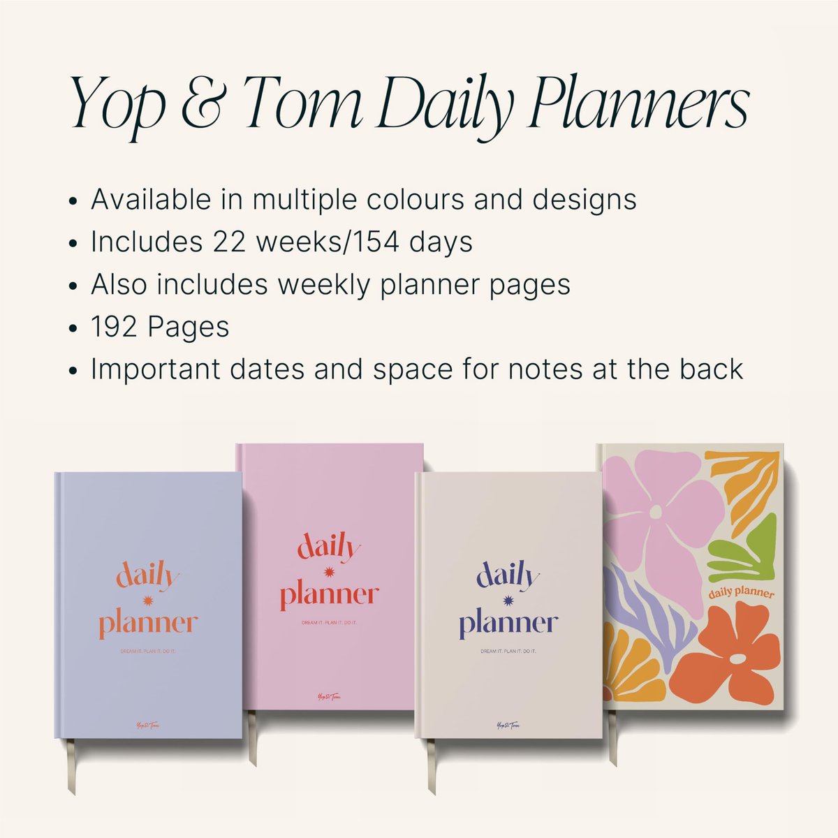 SnelShoppen - Yop & Tom Ongedateerde Dagelijkse Planner A5 - Productiviteitsplanner, Wekelijkse en Dagelijkse Organizer met Tijdvakken in Roze en Rood