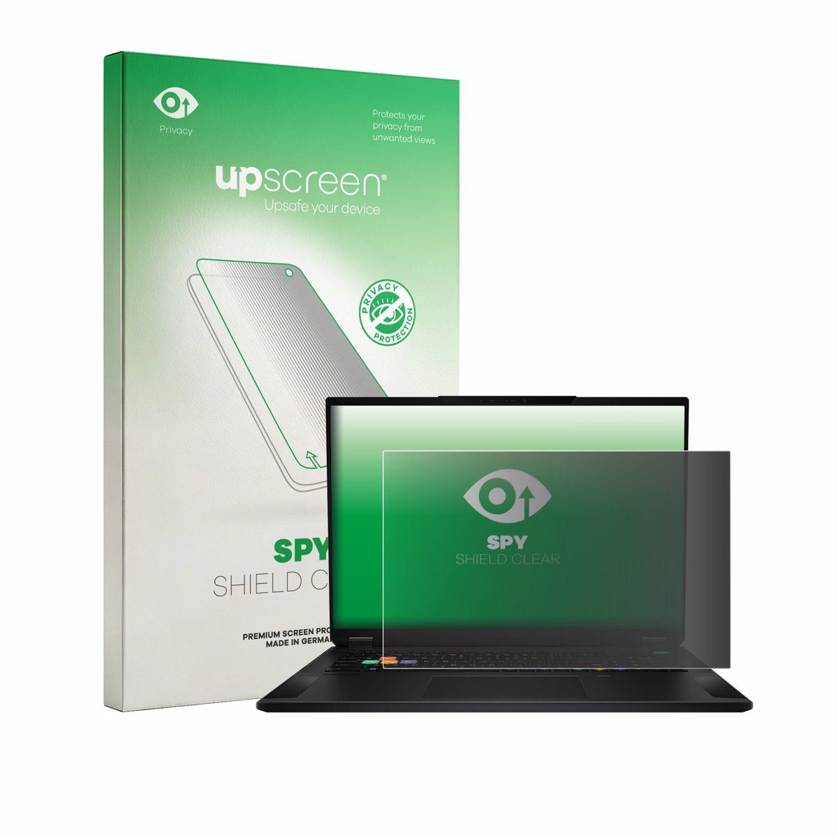 upscreen - privacy screenprotector voor MSI Stealth 18 HX AI - Folie Beschermfolie Blauwlichtfilter