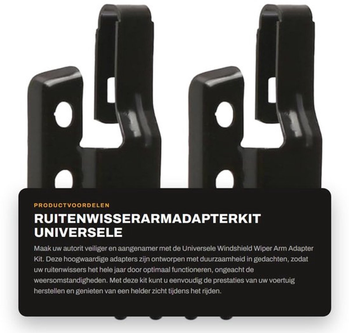 ruitenwisserarmadapterkit - universele montagekit - eenvoudig te installeren - duurzame kwaliteit - geschikt voor elk voertuig - 2 sets i...