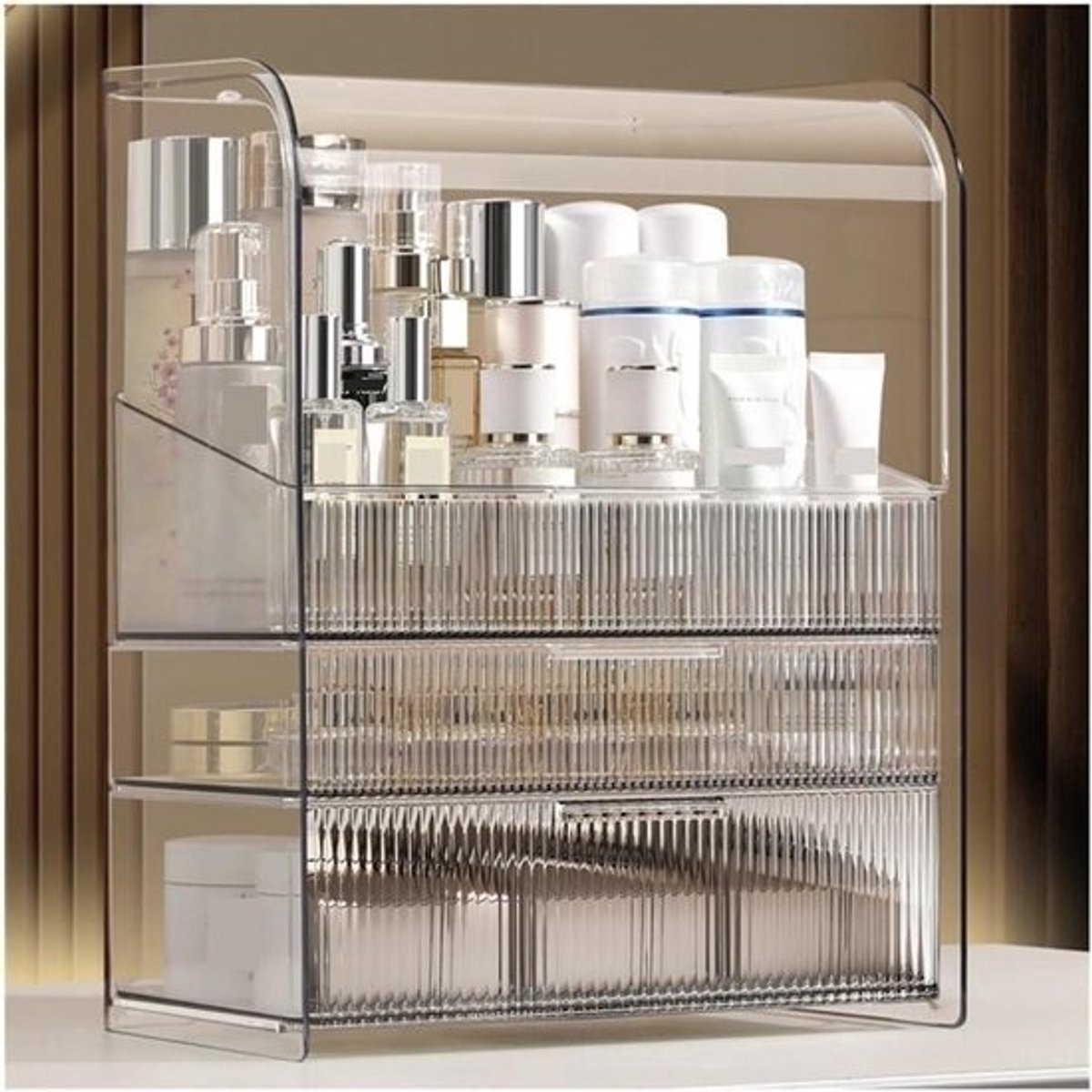 Cosmetica Organizer - Make-up Doos - Zorgeloos Opbergen - Stofdicht Ontwerp - 31x20x37 cm - Transparant