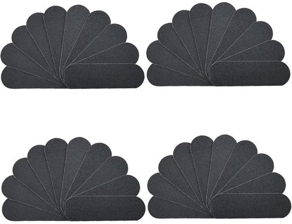 Voetvijl Navullingen - Eeltverwijderaar Pads - Pedicure Thuis - 40 Stuks Set - 1.7 x 5.3 cm - Zwart
