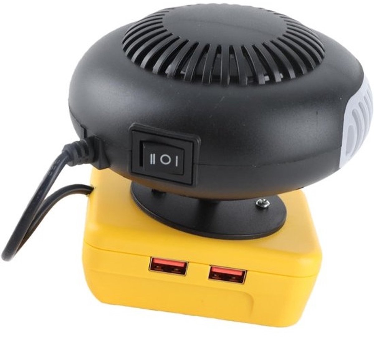 Draagbare Ruimteverwarmer - Kleine Verwarmer - Auto en Buiten - Draadloos Op Batterijen - 16x12x12 cm - Zwart