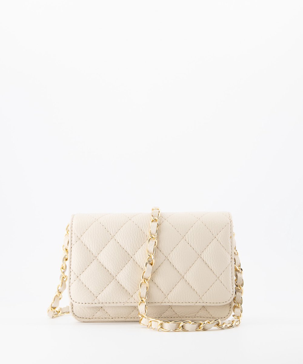 Teatro - Jamy - Classic Grain - Schoudertasje - Crossbodytasje - Leer - Ecru