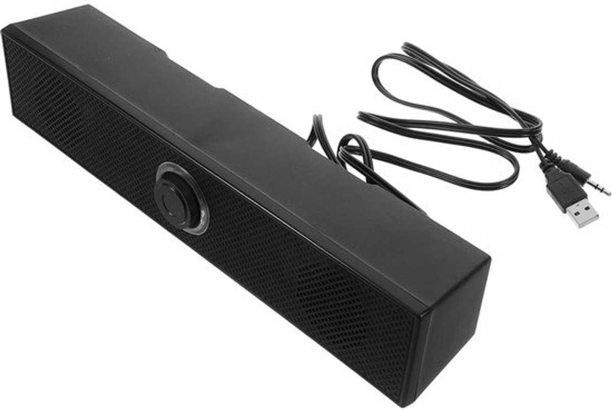 Desktop Geluidsboxen - Monitor Laptop Geluid - Gaming Muziek Films - Krachtige Rijke Bas - Compact Ontwerp - Zwart