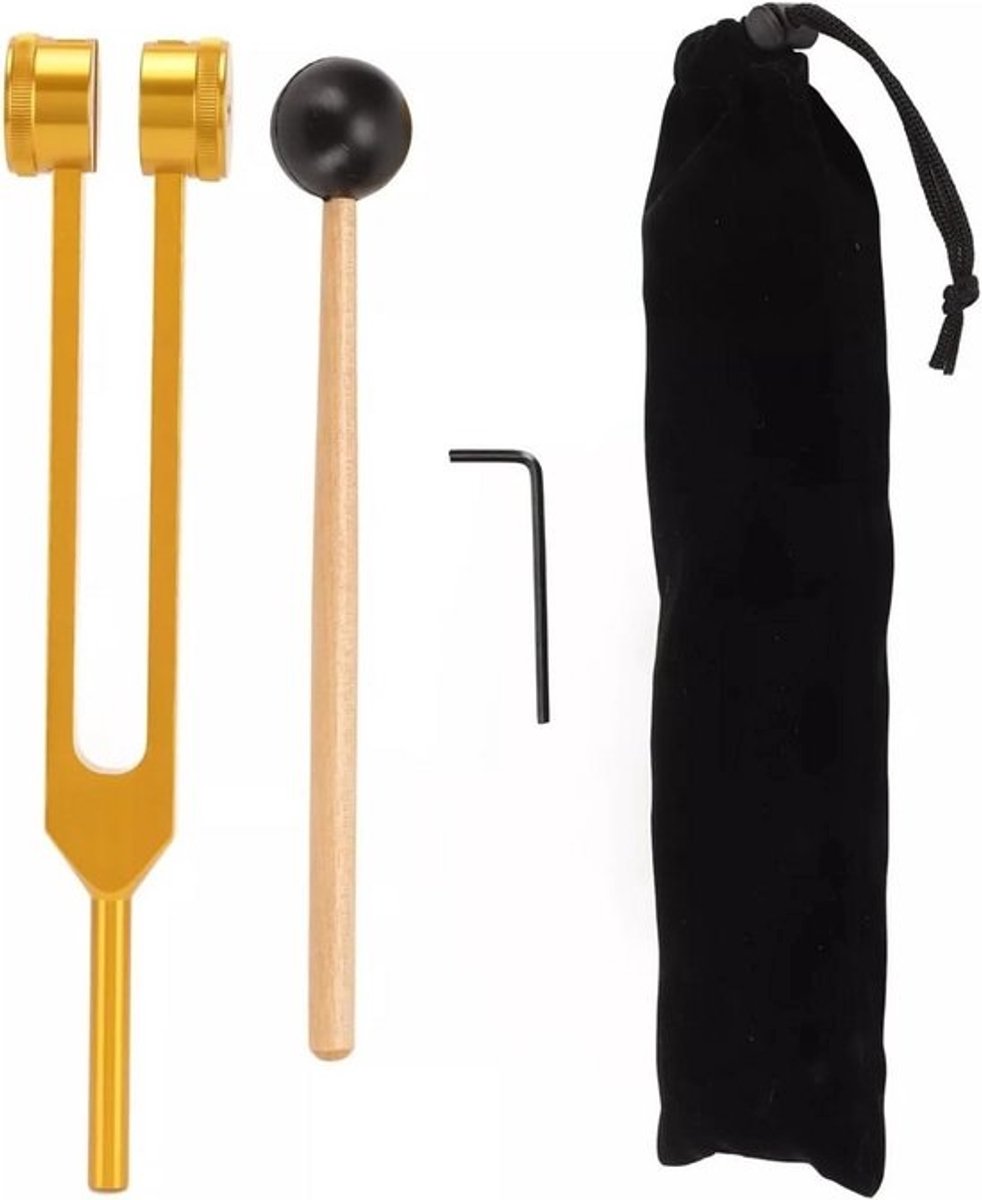 Stemvork 128 Hz voor Muziekinstrumenten met Siliconen Hamer en Reinigingsdoek