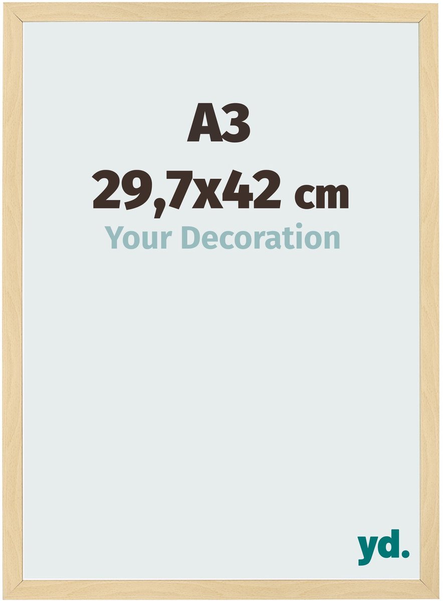 Your Decoration - Fotolijst A3 29,7x42 cm - MDF - Beuken Decor - Bologna