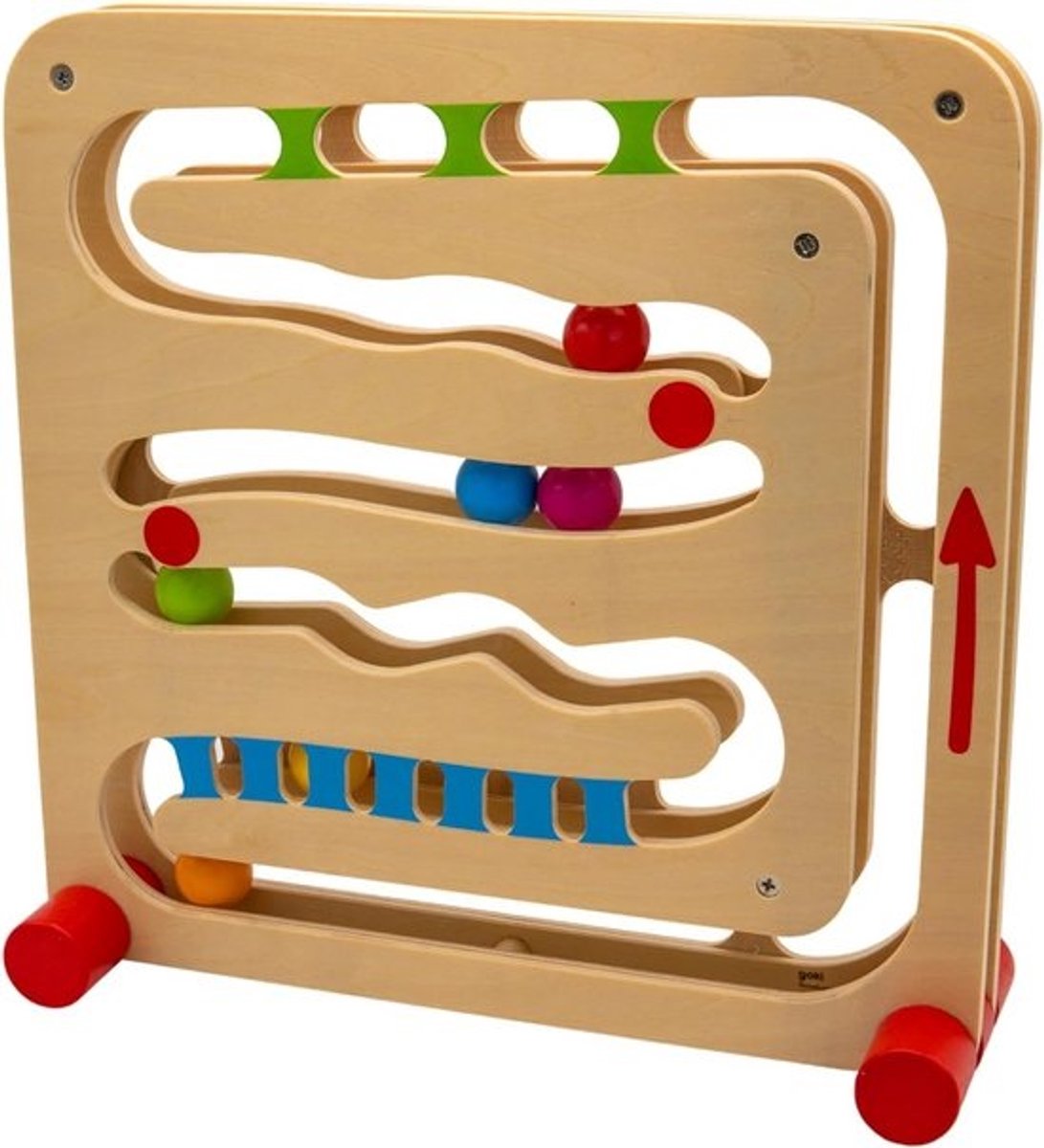 Houten Ballenbaan Spoorbaan met Accessoires voor Uren Speelplezier
