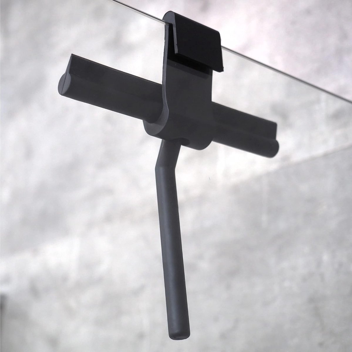 Siliconen Douchewisser Set - Zwart Mat - Douche Raamtrekker met Wandhouder - Voor Badkamer, Keuken en Auto