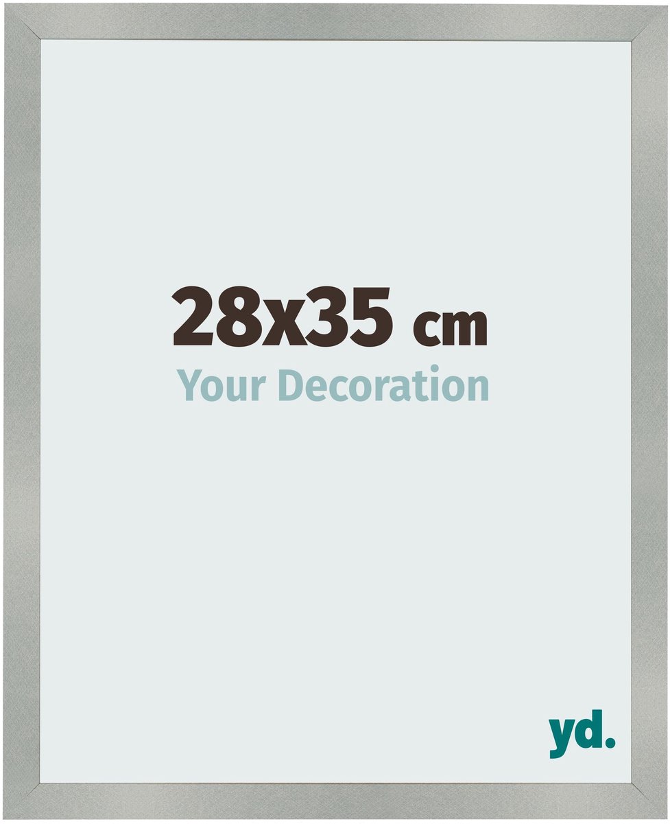 Your Decoration - Fotolijst 28x35 cm - MDF - Aluminium Geborsteld - Bologna