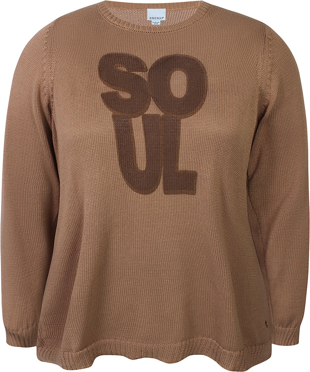 Zhenzi - Leann 1491 - Pullover Portabella maat S=42/44