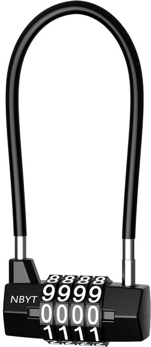 Lang Hangslot met Cijferslot en Flexibele 5mm Stalen Kabel voor Kluisjes, Fietsen en Gym
