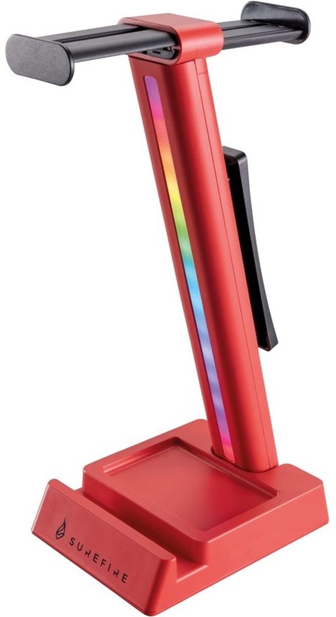 Uittrekbare Headsetstandaard met RGB-verlichting voor 2 Hoofdtelefoons