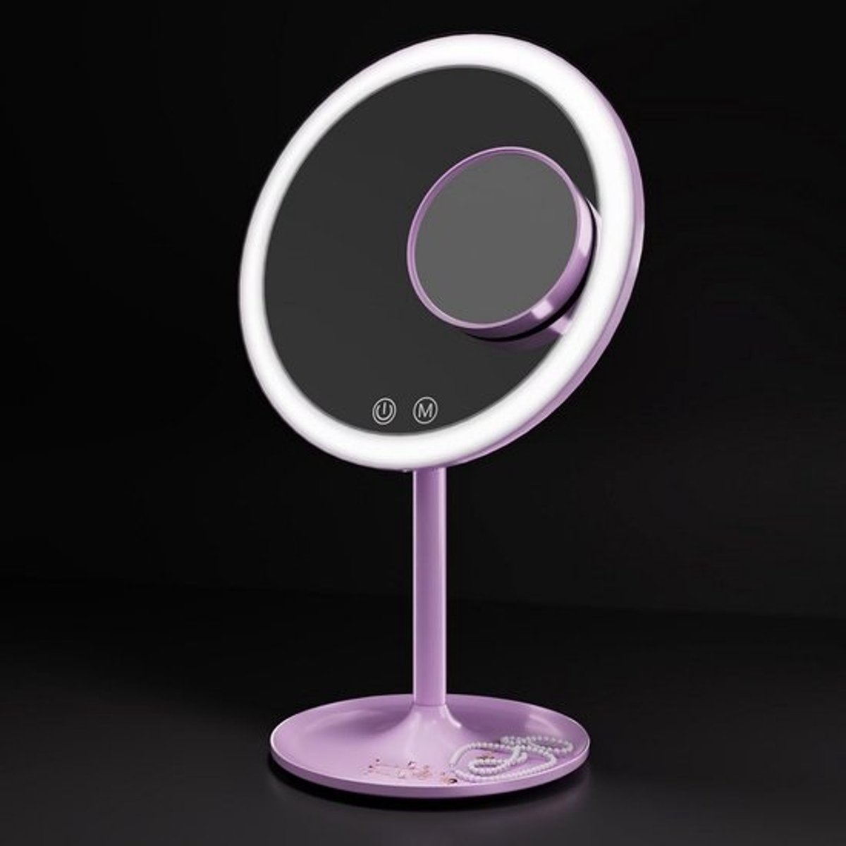 Verlichte Make-up Tafelspiegel met USB-Oplader en 3 Lichtkleuren