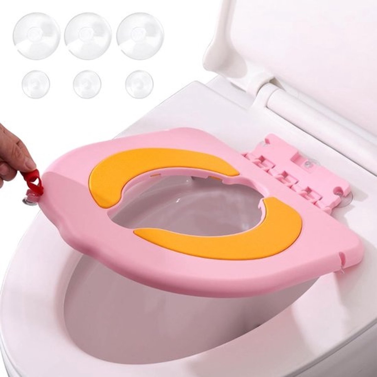 Potje Zitverkleiner - Kinder WC Bril - Zindelijkheidstraining - Zes Zuignappen - 33 x 28 cm - Roze