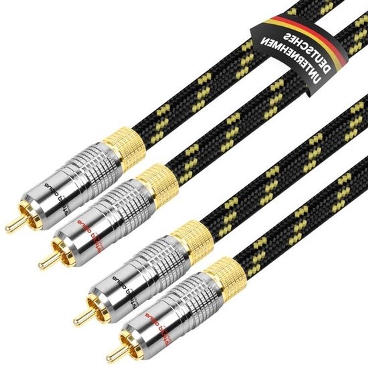 RCA Audiokabel - Stereokabel Geluidskabel - Muziek Streamen - Vergulde Connectoren - 1 meter - Luxe