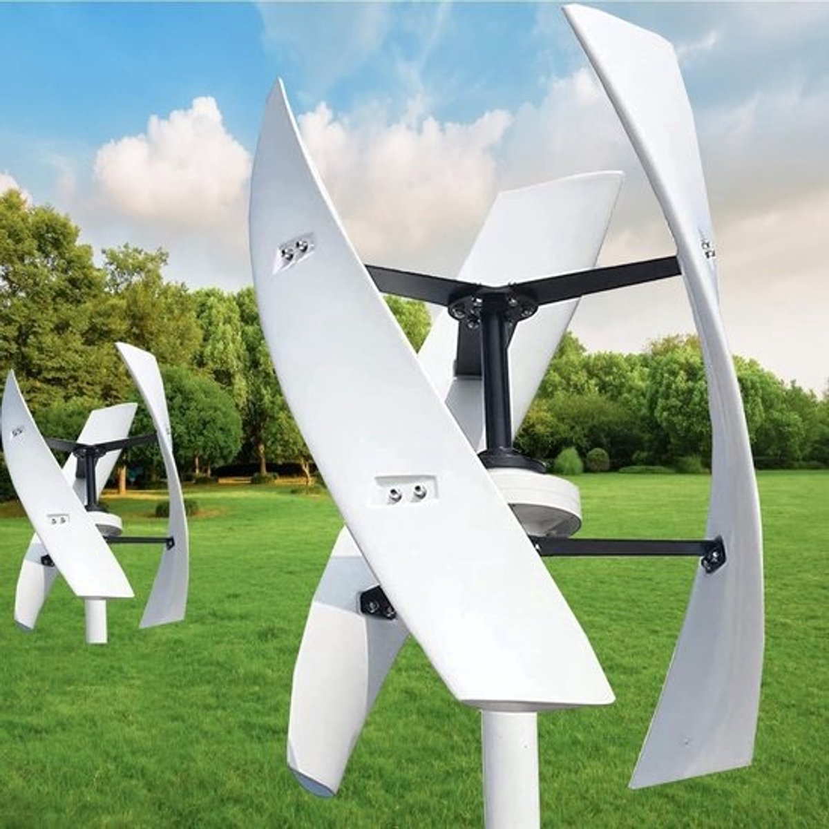 Verticale Windturbine - Energie Generator - Duurzame Energie - Efficiënte Stille Werking - 53cm Diameter