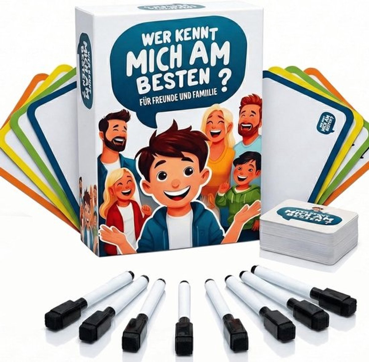 Wie Kent Mij Het Beste - Familie Spel - Avond Vullen - Met Uitwisbare Borden - 20x12x4 cm