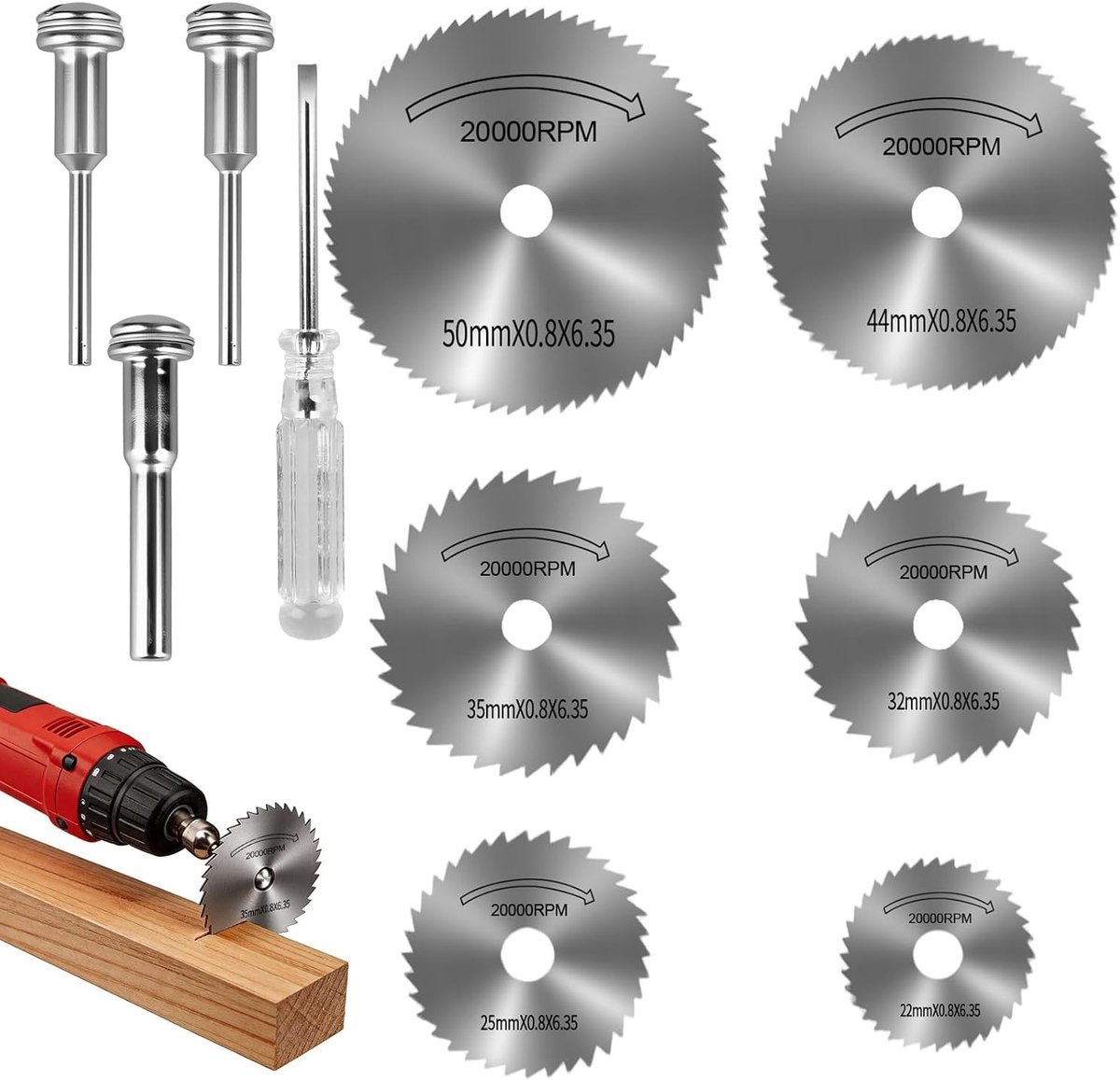 10 Stuks Cirkelzaagbladen voor Multifunctioneel Roterend Gereedschap, Fijne Snede voor Hout, Aluminium, Kunststof en Metaal, Schone Snede en Vloeibaar Slijpen