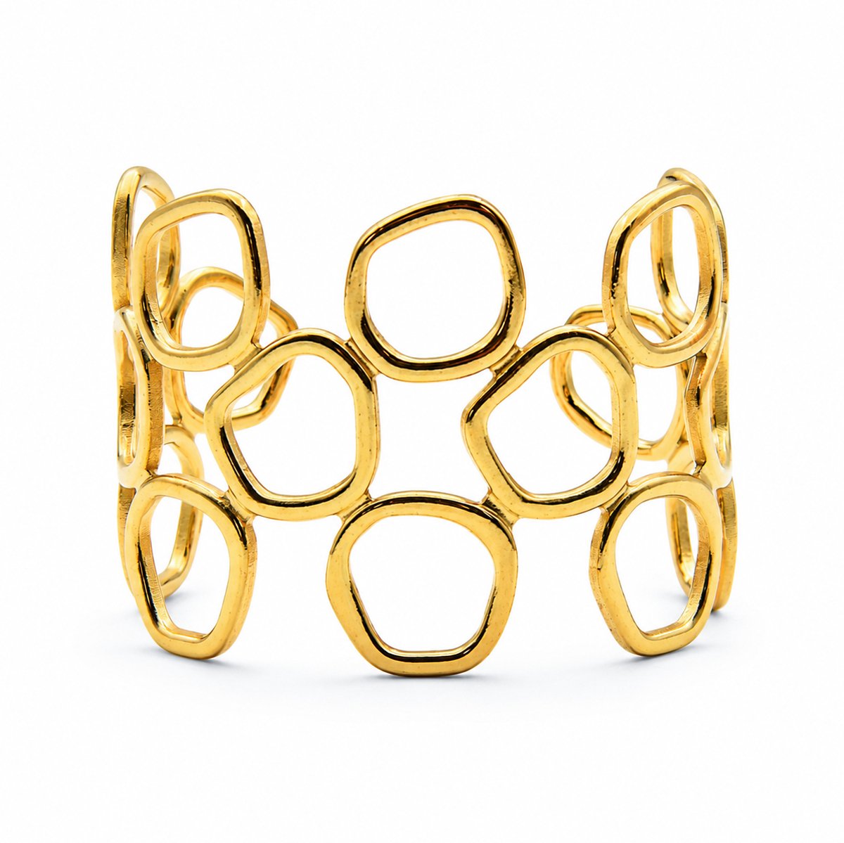 Marama Bangle Zahara Goud – Dames Armband – 18K Gold Plated Stainless Steel – Boho – Waterresistent
