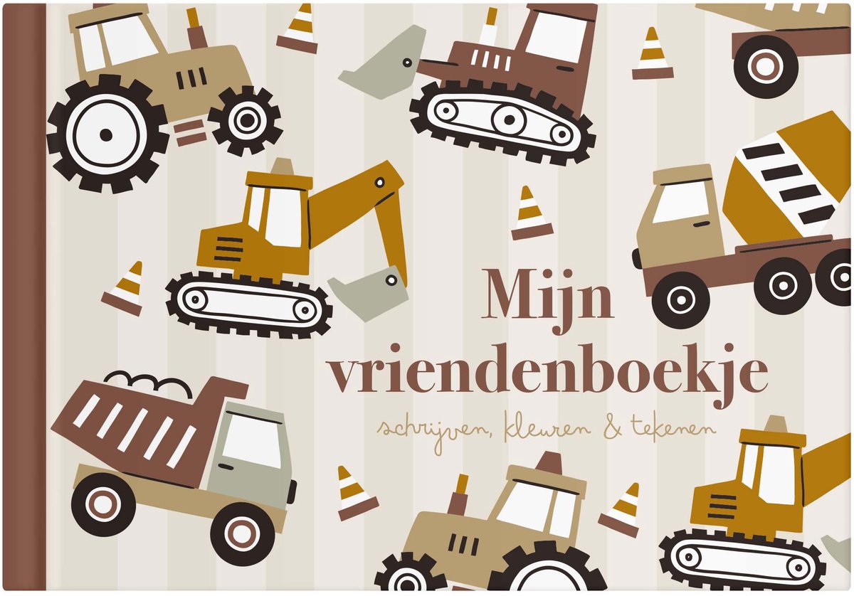 Writemoments - vriendenboekje voertuigen - invullen, kleuren & tekenen - jongen