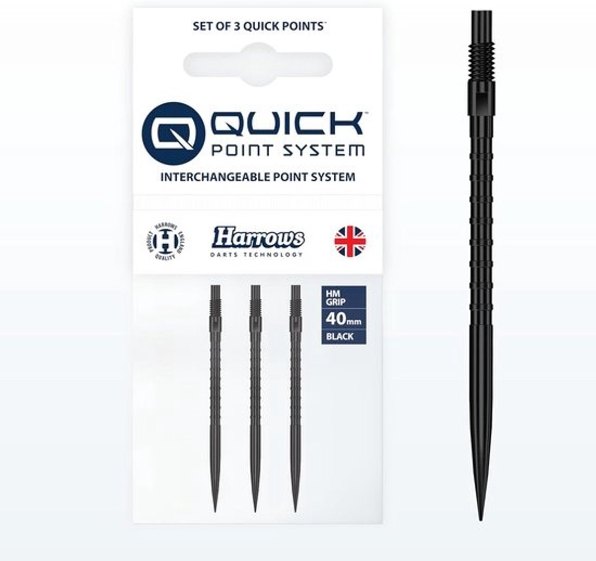 Dartpunten - Reservepunten - Darts Spelen - Snel Wissel Systeem - 40mm - Zwart