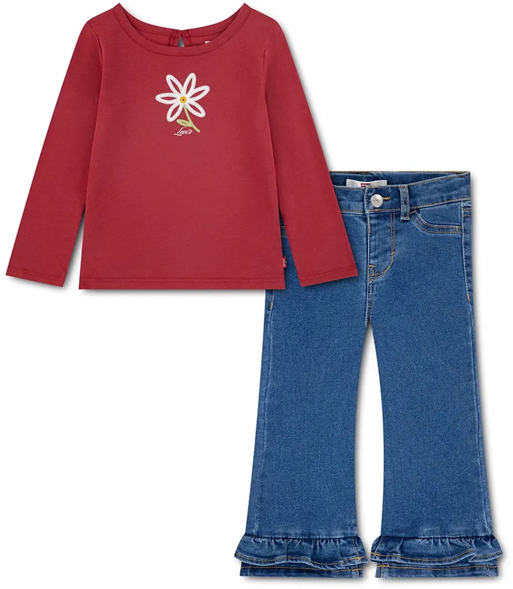 Levi´s ® Kids Ruffle Set 12 Months Meisje Deep Claret