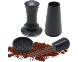 Professionele 51mm koffie tamper met tampernaald en siliconen mat voor thuis en kantoor, verbeter je koffie-ervaring met precisie en gemak