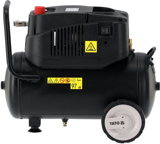YATO YT-23343 Olievrije Compressor - 24 Liter - 1200W (1.6 PK) - 8 Bar - Stille & Onderhoudsvrije Luchtcompressor — afbeelding 5