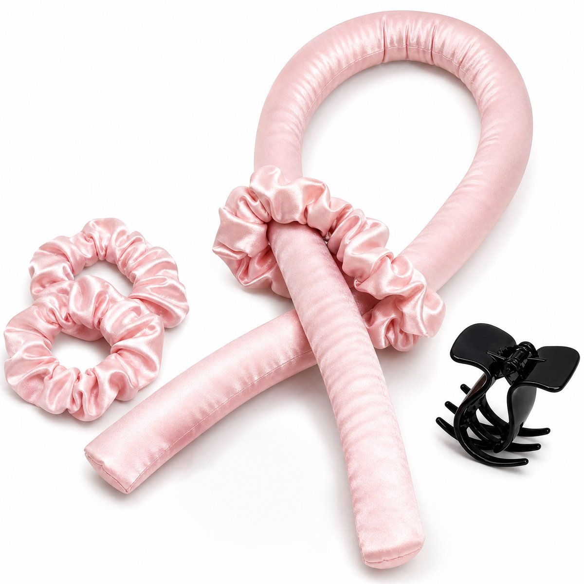 Heatless curls - Haarrollers - Krulspelden - Rollers haar - Incl. 2 scrunchies en 1 haarklip - Satijn - Soft & Silky