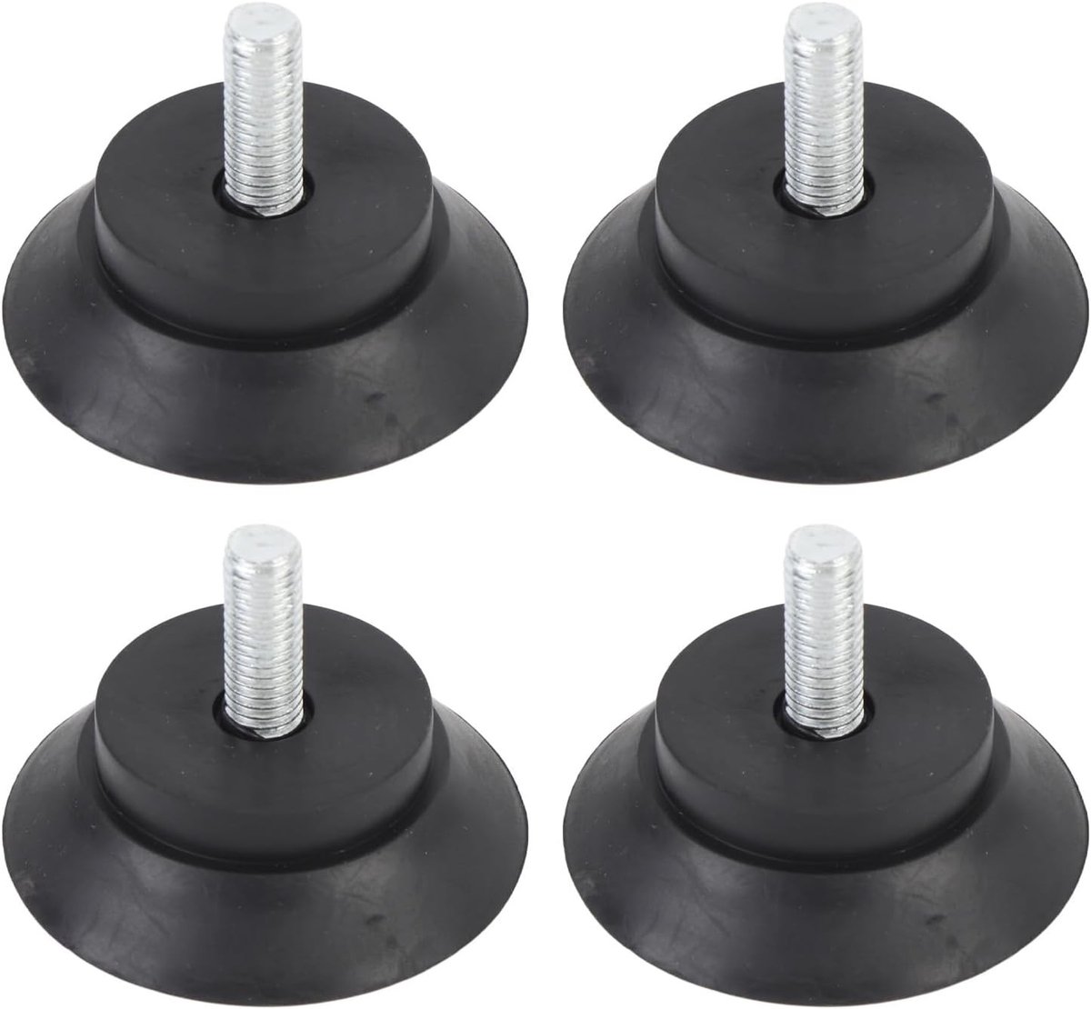 Set van 4 Antislip Rubber Voeten met Schroef voor Meubels en Fitnessapparatuur - Sterke Zelfklevende Zuignappen en Zuignapsteunen