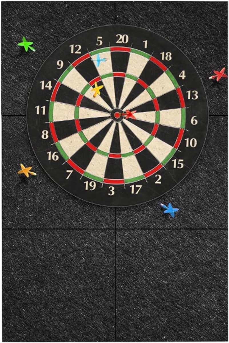 Set van 6 wandbeschermers voor dartborden - Bescherming, Schokabsorberend, Muurbeveiliging