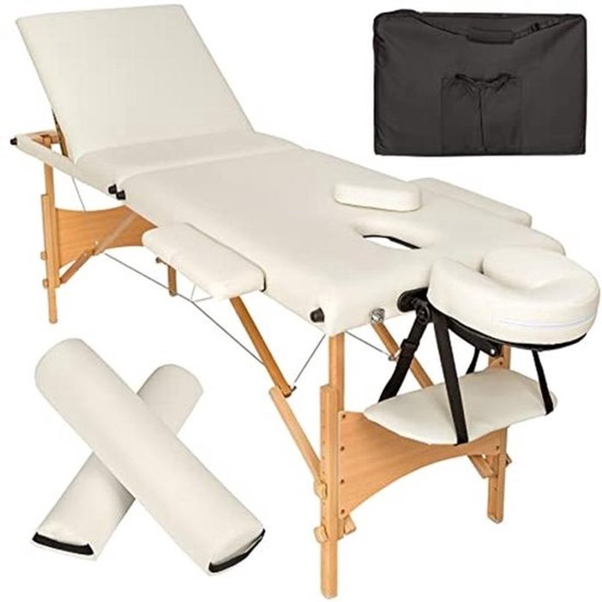Draagbare Massagetafel - Opvouwbaar Therapiebed voor Massage en Fysiotherapie - Verstelbare Tafel - Inclusief Draagtas