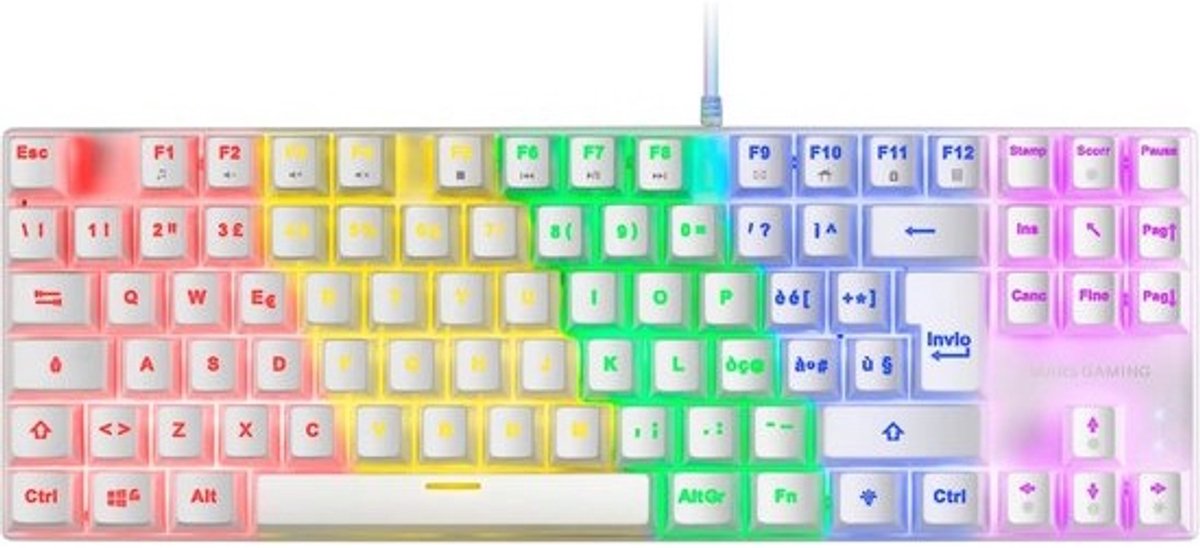 Mechanisch Gaming Toetsenbord TKL met Antighosting en Switch Red - Italiaans