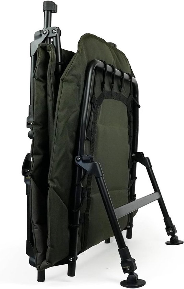 Opvouwbaar Kampeerbed - Verstelbaar Veldbed - Draagbaar Ligbed voor Camping en Visserij - Groen