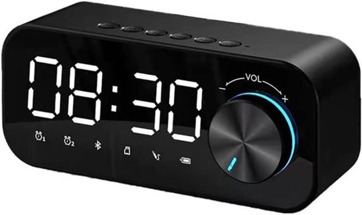 Slimme Spiegel met Bluetooth-Luidspreker en Subwoofer - Draagbare Miniklok en Audio voor Thuis