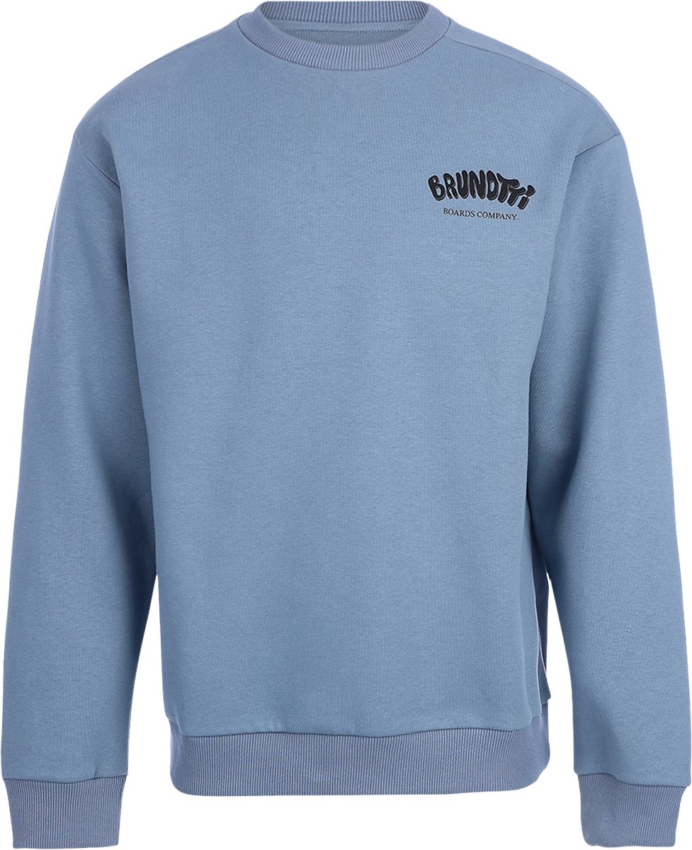 Brunotti - Naldo Sweater Heren - Flint Stone - Trui - Crewneck - Regular fit - Rib Details - XXXL