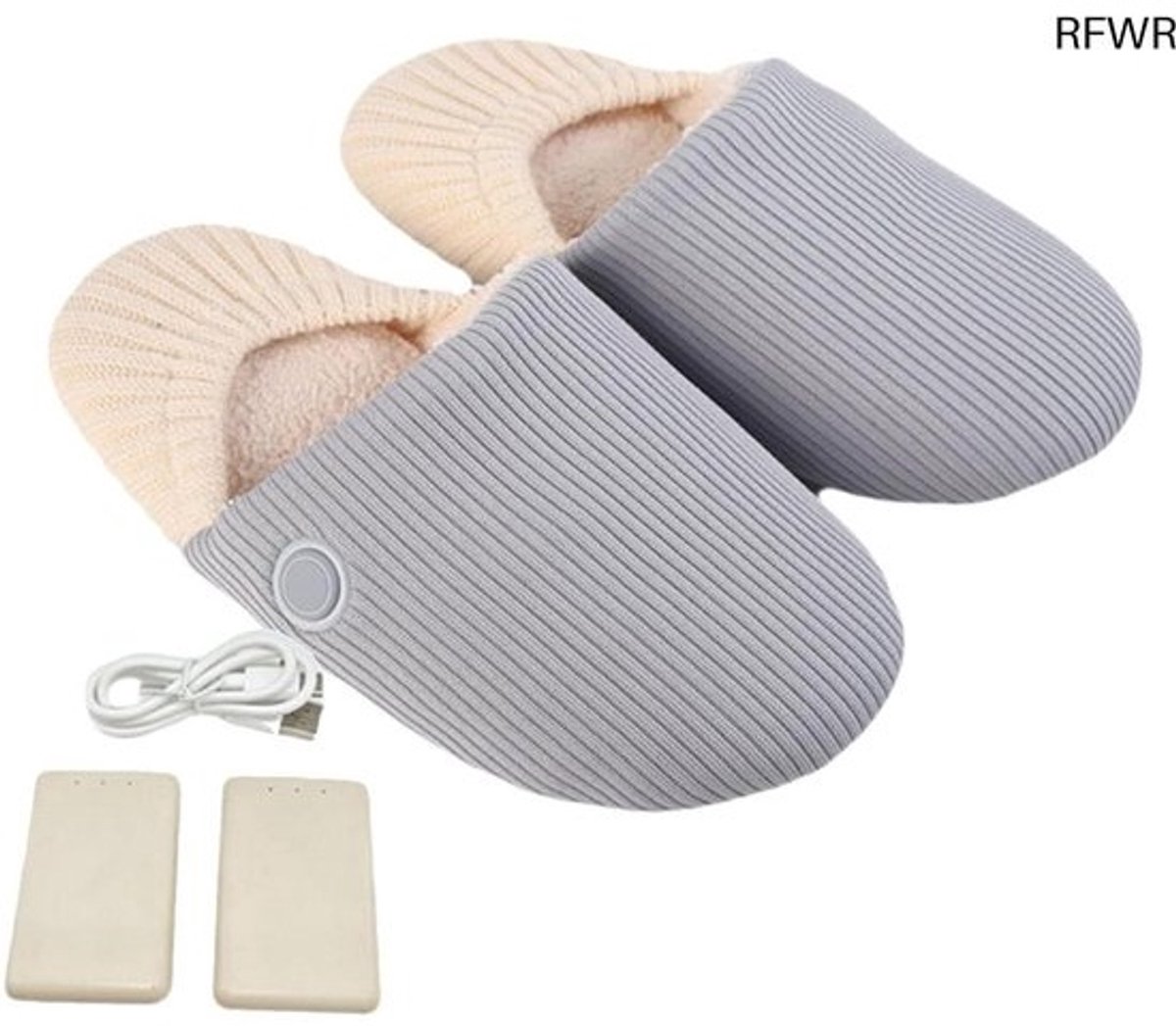 RFWR® Verwarmde houten schoenen voor heren met antislipzool en verborgen batterij