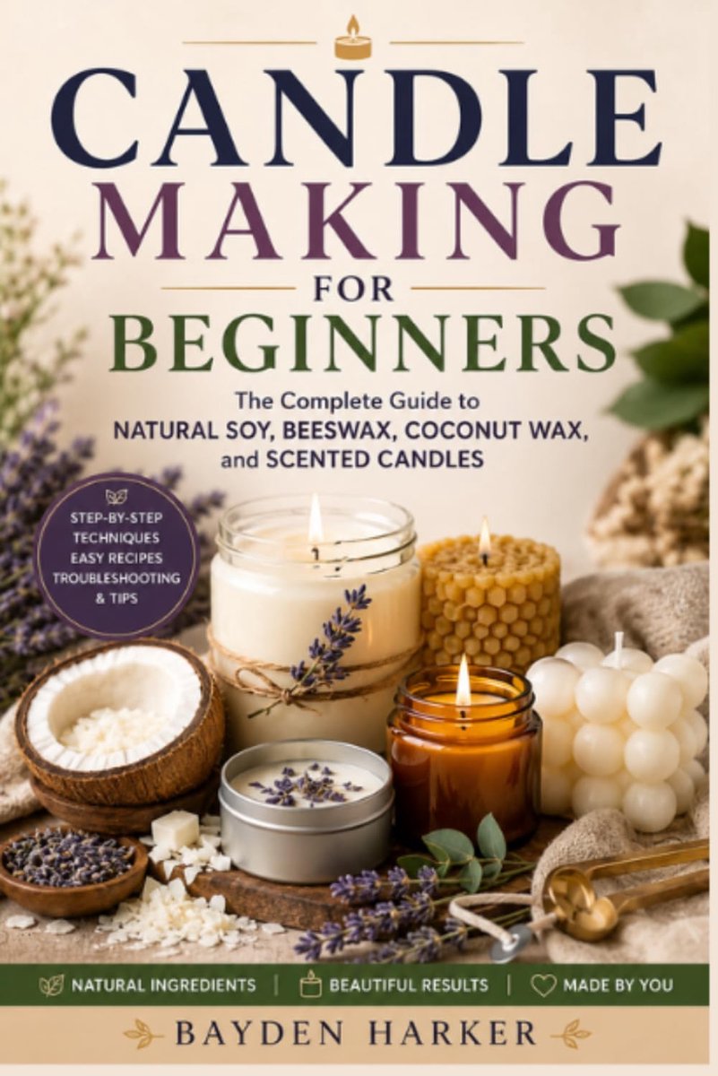 Candle Making for Beginners: The Complete Guide to Natural Soy, Beeswax, Coconut Wax, and Scented Candles - ShopVlot