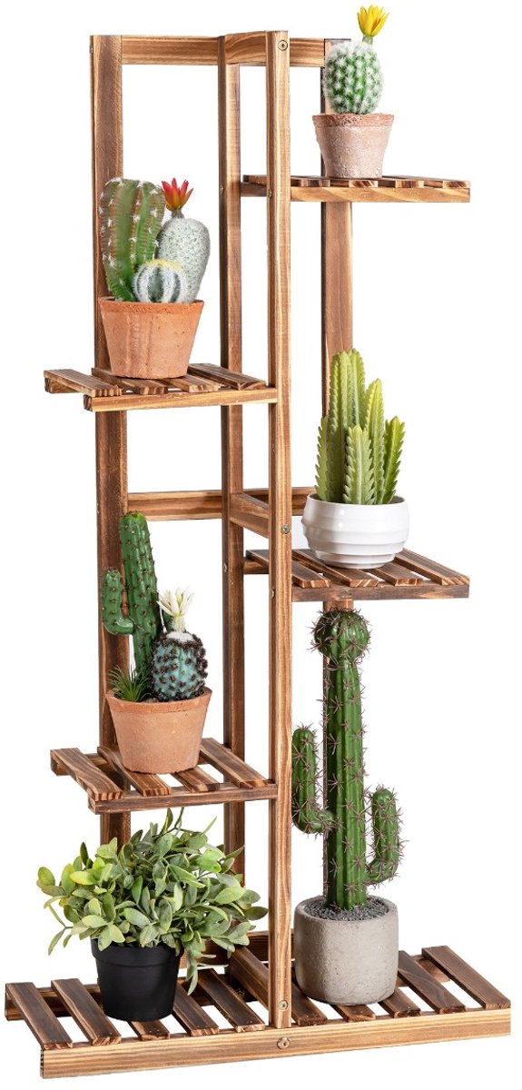 SureDeal® - Tuinier - Lagen Bloemrek Vrijstaand - Buiten Bloemstandaard - 50x21x103 cm - Bruin