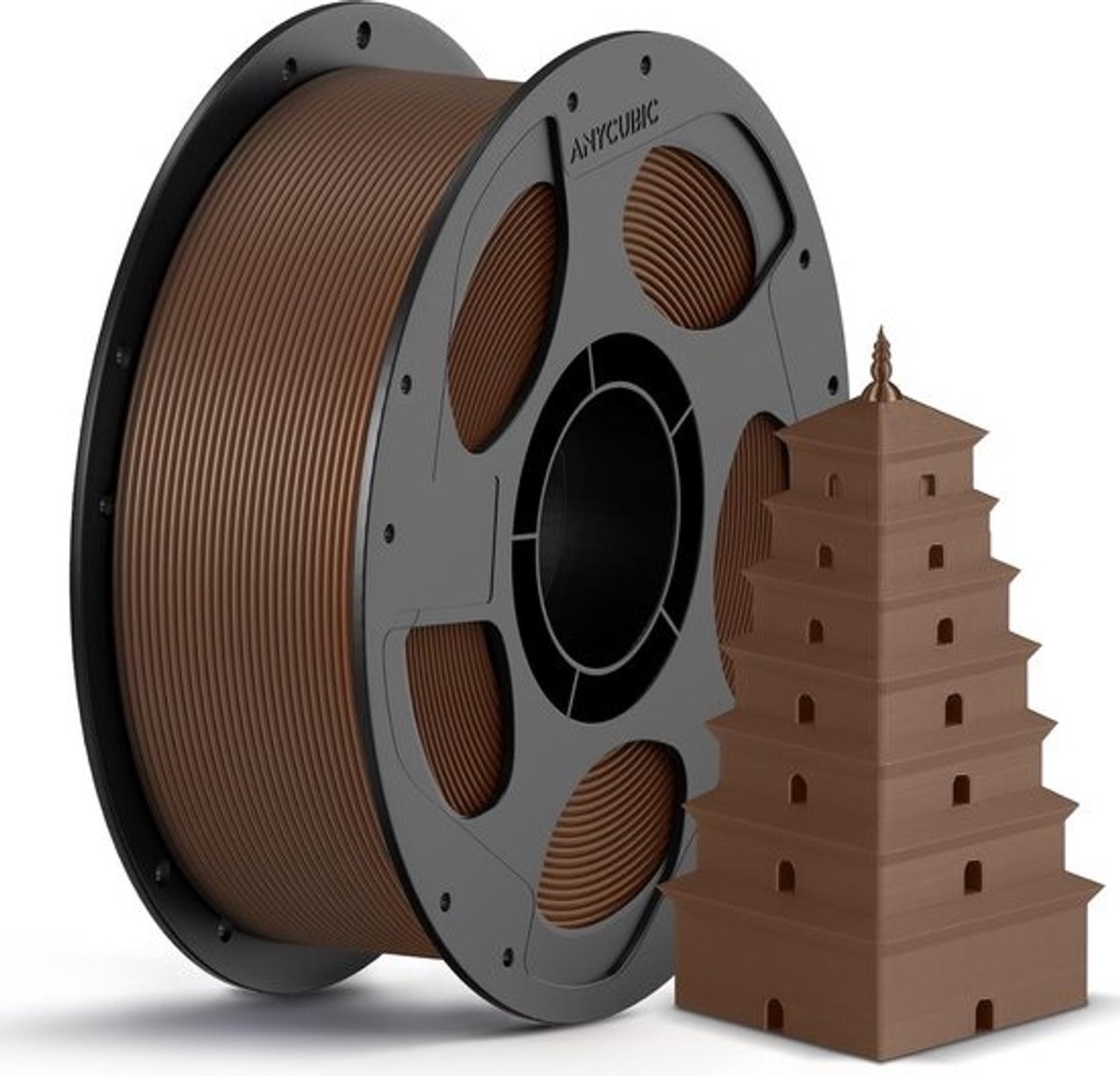 PLA Filament 1.75mm Brons voor 3D Printer - 1KG Spoel - Hoge Precisie +/- 0.03mm
