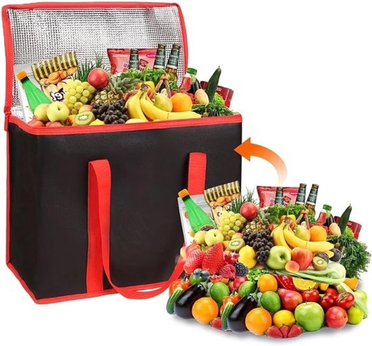 Grote Opvouwbare Koeltas 35 Liter - Isoleert Dranken & Boodschappen - Ideaal voor Picknick en Auto