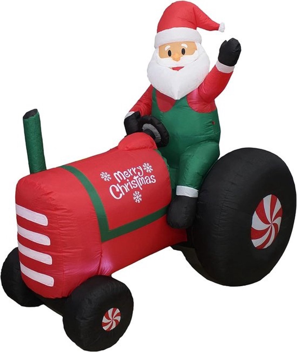 5,3 voet opblaasbare kerstman drive tractor