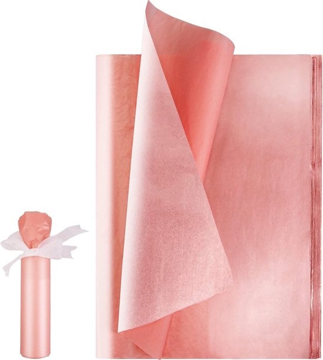 Groot Pakket Metallic Tissuepapier Roségoud voor Cadeauverpakking en Knutselen