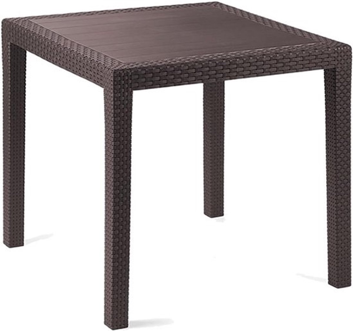 Bistrotafel Kunststof Vierkant 79x79 cm Beige voor Balkon en Tuin